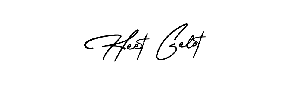 Also we have Heet Gelot name is the best signature style. Create professional handwritten signature collection using AmerikaSignatureDemo-Regular autograph style. Heet Gelot signature style 3 images and pictures png