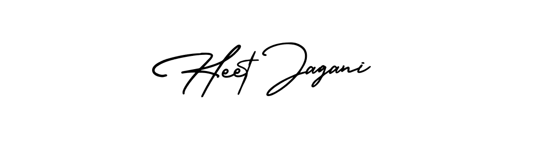 Create a beautiful signature design for name Heet Jagani. With this signature (AmerikaSignatureDemo-Regular) fonts, you can make a handwritten signature for free. Heet Jagani signature style 3 images and pictures png