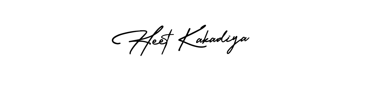 How to make Heet Kakadiya name signature. Use AmerikaSignatureDemo-Regular style for creating short signs online. This is the latest handwritten sign. Heet Kakadiya signature style 3 images and pictures png