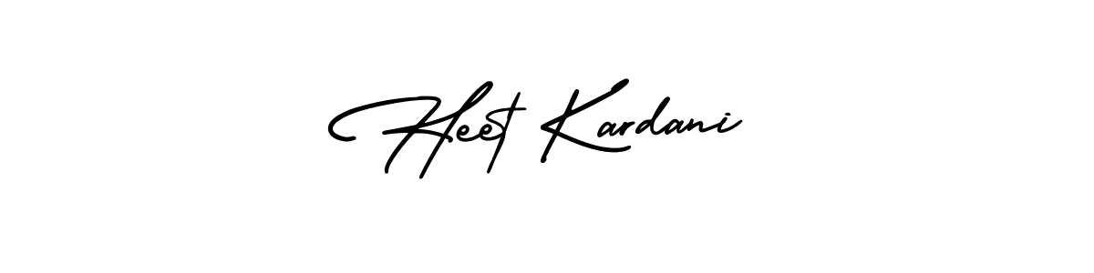 You should practise on your own different ways (AmerikaSignatureDemo-Regular) to write your name (Heet Kardani) in signature. don't let someone else do it for you. Heet Kardani signature style 3 images and pictures png