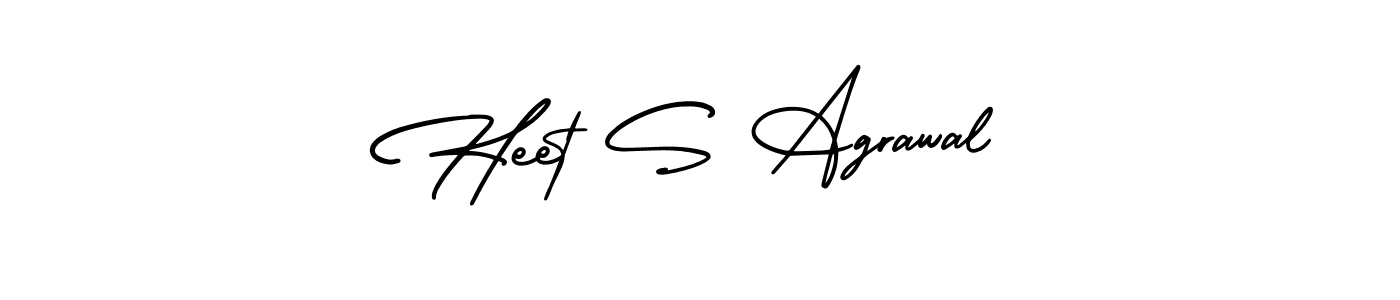 How to make Heet S Agrawal name signature. Use AmerikaSignatureDemo-Regular style for creating short signs online. This is the latest handwritten sign. Heet S Agrawal signature style 3 images and pictures png