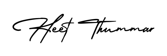 Make a beautiful signature design for name Heet Thummar. Use this online signature maker to create a handwritten signature for free. Heet Thummar signature style 3 images and pictures png
