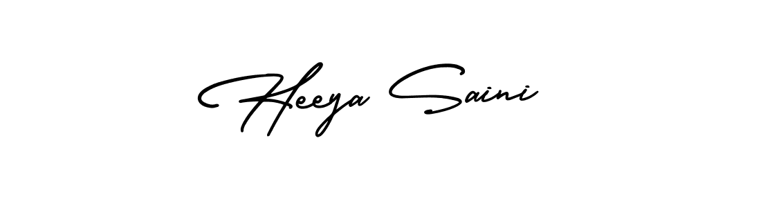 How to Draw Heeya Saini signature style? AmerikaSignatureDemo-Regular is a latest design signature styles for name Heeya Saini. Heeya Saini signature style 3 images and pictures png