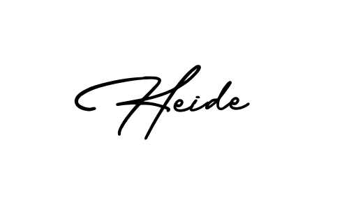 Use a signature maker to create a handwritten signature online. With this signature software, you can design (AmerikaSignatureDemo-Regular) your own signature for name Heide. Heide signature style 3 images and pictures png