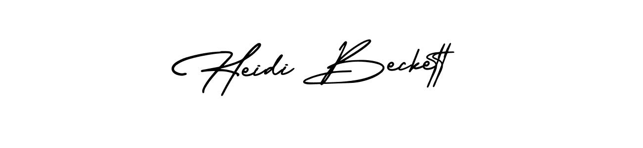 Design your own signature with our free online signature maker. With this signature software, you can create a handwritten (AmerikaSignatureDemo-Regular) signature for name Heidi Beckett. Heidi Beckett signature style 3 images and pictures png