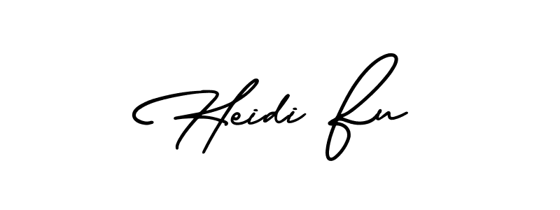 Check out images of Autograph of Heidi Fu name. Actor Heidi Fu Signature Style. AmerikaSignatureDemo-Regular is a professional sign style online. Heidi Fu signature style 3 images and pictures png