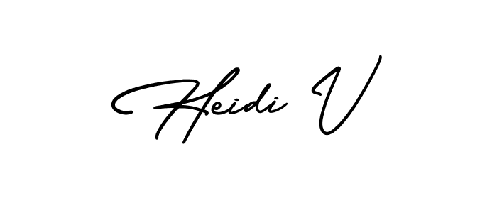 Similarly AmerikaSignatureDemo-Regular is the best handwritten signature design. Signature creator online .You can use it as an online autograph creator for name Heidi V. Heidi V signature style 3 images and pictures png