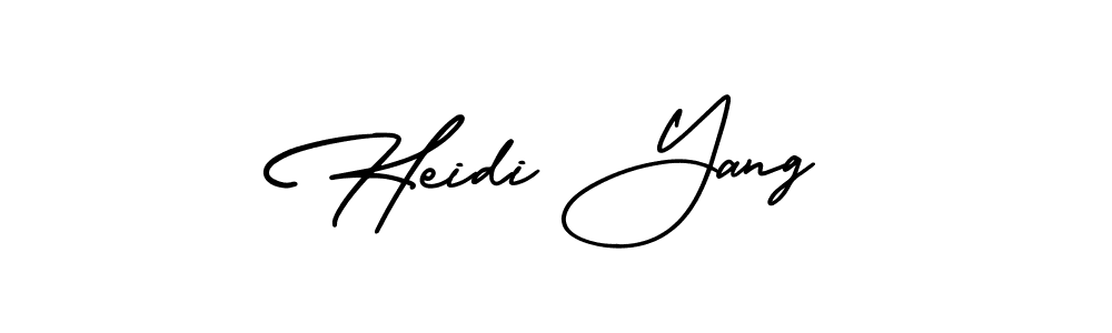 Best and Professional Signature Style for Heidi Yang. AmerikaSignatureDemo-Regular Best Signature Style Collection. Heidi Yang signature style 3 images and pictures png