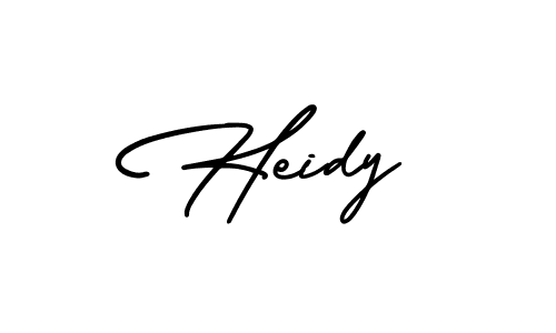 Heidy stylish signature style. Best Handwritten Sign (AmerikaSignatureDemo-Regular) for my name. Handwritten Signature Collection Ideas for my name Heidy. Heidy signature style 3 images and pictures png