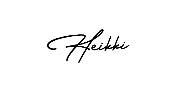 Design your own signature with our free online signature maker. With this signature software, you can create a handwritten (AmerikaSignatureDemo-Regular) signature for name Heikki. Heikki signature style 3 images and pictures png