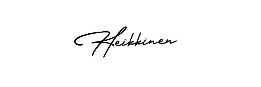 How to make Heikkinen name signature. Use AmerikaSignatureDemo-Regular style for creating short signs online. This is the latest handwritten sign. Heikkinen signature style 3 images and pictures png