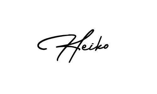 Make a beautiful signature design for name Heiko. With this signature (AmerikaSignatureDemo-Regular) style, you can create a handwritten signature for free. Heiko signature style 3 images and pictures png