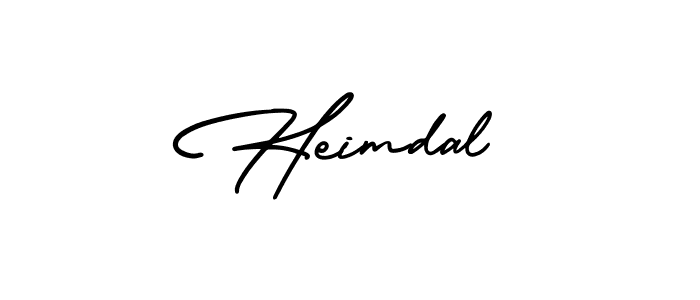 How to make Heimdal name signature. Use AmerikaSignatureDemo-Regular style for creating short signs online. This is the latest handwritten sign. Heimdal signature style 3 images and pictures png