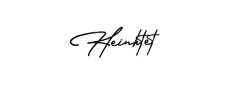 The best way (AmerikaSignatureDemo-Regular) to make a short signature is to pick only two or three words in your name. The name Heinhtet include a total of six letters. For converting this name. Heinhtet signature style 3 images and pictures png