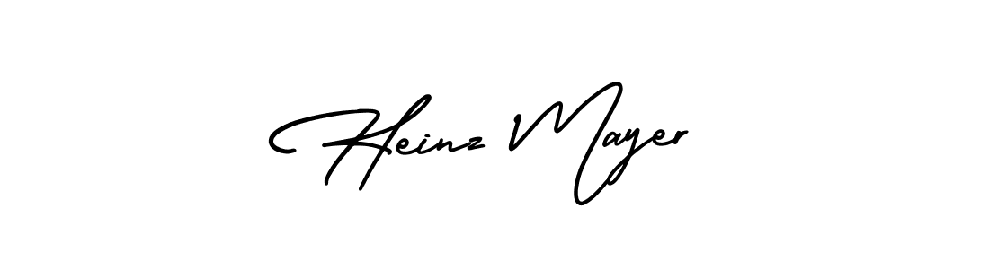 Create a beautiful signature design for name Heinz Mayer. With this signature (AmerikaSignatureDemo-Regular) fonts, you can make a handwritten signature for free. Heinz Mayer signature style 3 images and pictures png