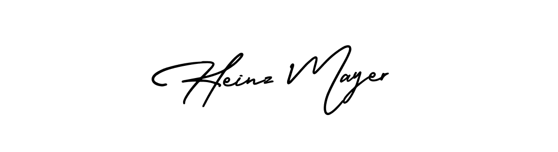 Create a beautiful signature design for name Heinz Mayer. With this signature (AmerikaSignatureDemo-Regular) fonts, you can make a handwritten signature for free. Heinz Mayer signature style 3 images and pictures png