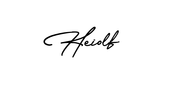 How to make Heiolf name signature. Use AmerikaSignatureDemo-Regular style for creating short signs online. This is the latest handwritten sign. Heiolf signature style 3 images and pictures png
