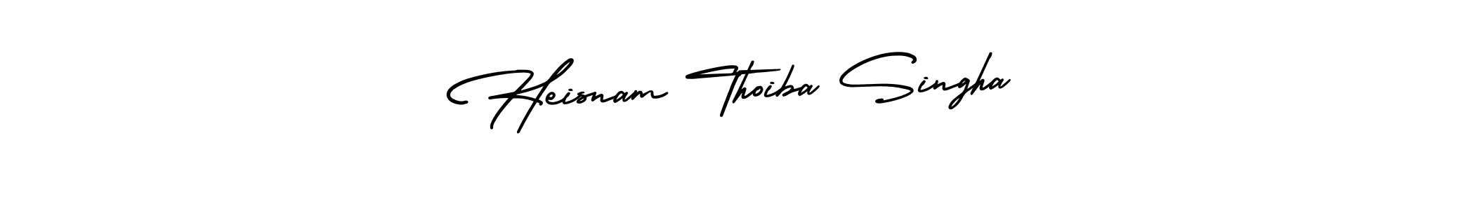 Make a beautiful signature design for name Heisnam Thoiba Singha. With this signature (AmerikaSignatureDemo-Regular) style, you can create a handwritten signature for free. Heisnam Thoiba Singha signature style 3 images and pictures png