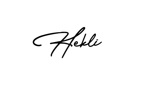 Create a beautiful signature design for name Hekli. With this signature (AmerikaSignatureDemo-Regular) fonts, you can make a handwritten signature for free. Hekli signature style 3 images and pictures png