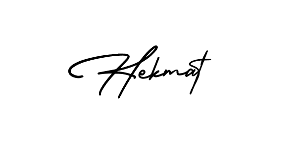 Design your own signature with our free online signature maker. With this signature software, you can create a handwritten (AmerikaSignatureDemo-Regular) signature for name Hekmat. Hekmat signature style 3 images and pictures png