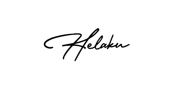 The best way (AmerikaSignatureDemo-Regular) to make a short signature is to pick only two or three words in your name. The name Helaku include a total of six letters. For converting this name. Helaku signature style 3 images and pictures png