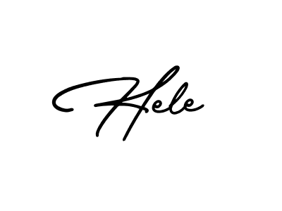 Hele stylish signature style. Best Handwritten Sign (AmerikaSignatureDemo-Regular) for my name. Handwritten Signature Collection Ideas for my name Hele. Hele signature style 3 images and pictures png