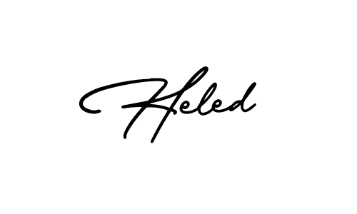 Heled stylish signature style. Best Handwritten Sign (AmerikaSignatureDemo-Regular) for my name. Handwritten Signature Collection Ideas for my name Heled. Heled signature style 3 images and pictures png