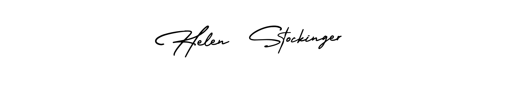 Use a signature maker to create a handwritten signature online. With this signature software, you can design (AmerikaSignatureDemo-Regular) your own signature for name Helen  Stockinger. Helen  Stockinger signature style 3 images and pictures png