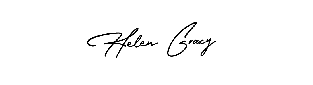 The best way (AmerikaSignatureDemo-Regular) to make a short signature is to pick only two or three words in your name. The name Helen Gracy include a total of six letters. For converting this name. Helen Gracy signature style 3 images and pictures png