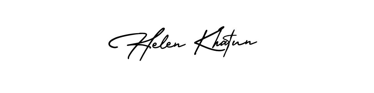 Design your own signature with our free online signature maker. With this signature software, you can create a handwritten (AmerikaSignatureDemo-Regular) signature for name Helen Khatun. Helen Khatun signature style 3 images and pictures png