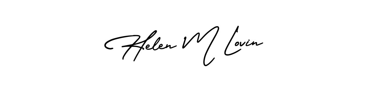 How to Draw Helen M Lovin signature style? AmerikaSignatureDemo-Regular is a latest design signature styles for name Helen M Lovin. Helen M Lovin signature style 3 images and pictures png