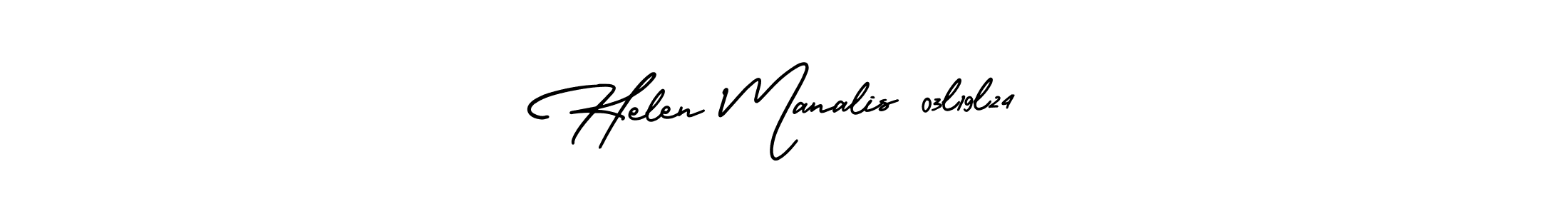 Make a short Helen Manalis 03l19l24 signature style. Manage your documents anywhere anytime using AmerikaSignatureDemo-Regular. Create and add eSignatures, submit forms, share and send files easily. Helen Manalis 03l19l24 signature style 3 images and pictures png