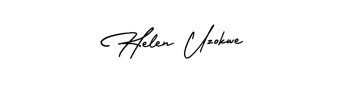 It looks lik you need a new signature style for name Helen Uzokwe. Design unique handwritten (AmerikaSignatureDemo-Regular) signature with our free signature maker in just a few clicks. Helen Uzokwe signature style 3 images and pictures png