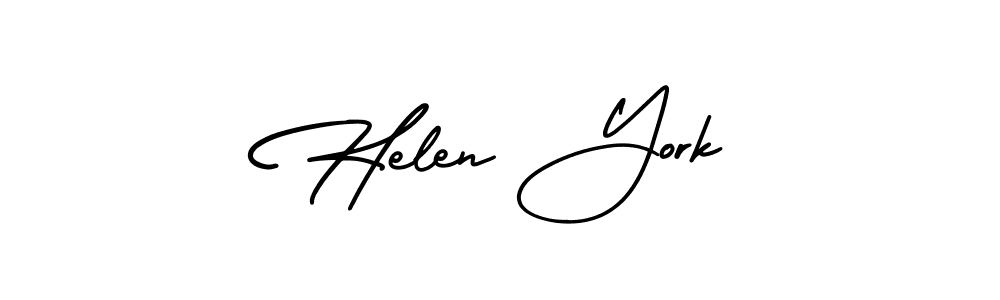 You should practise on your own different ways (AmerikaSignatureDemo-Regular) to write your name (Helen York) in signature. don't let someone else do it for you. Helen York signature style 3 images and pictures png