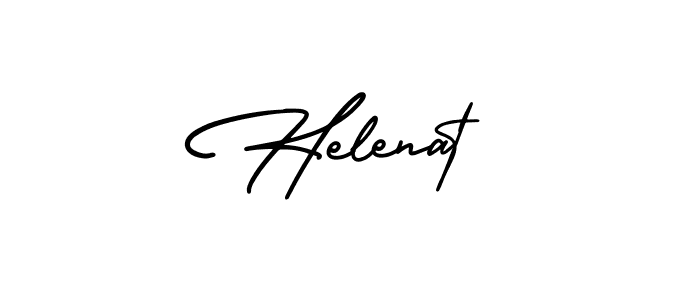 Use a signature maker to create a handwritten signature online. With this signature software, you can design (AmerikaSignatureDemo-Regular) your own signature for name Helenat. Helenat signature style 3 images and pictures png