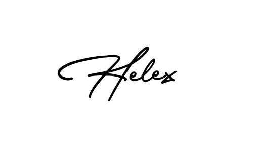 You should practise on your own different ways (AmerikaSignatureDemo-Regular) to write your name (Helex) in signature. don't let someone else do it for you. Helex signature style 3 images and pictures png