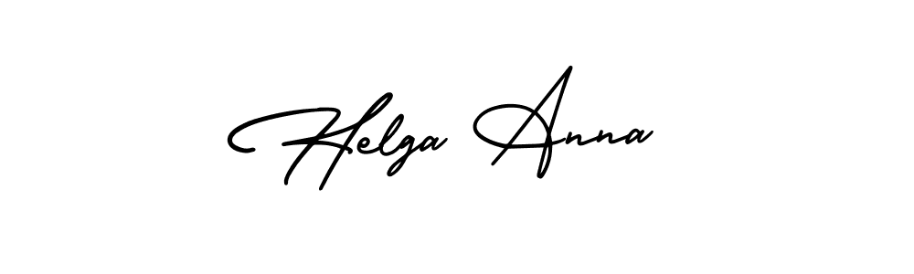 Make a short Helga Anna signature style. Manage your documents anywhere anytime using AmerikaSignatureDemo-Regular. Create and add eSignatures, submit forms, share and send files easily. Helga Anna signature style 3 images and pictures png