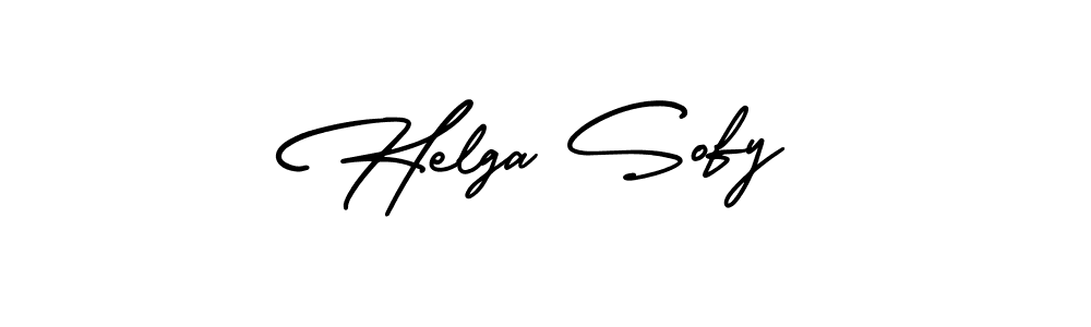 The best way (AmerikaSignatureDemo-Regular) to make a short signature is to pick only two or three words in your name. The name Helga Sofy include a total of six letters. For converting this name. Helga Sofy signature style 3 images and pictures png