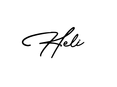 You should practise on your own different ways (AmerikaSignatureDemo-Regular) to write your name (Heli) in signature. don't let someone else do it for you. Heli signature style 3 images and pictures png