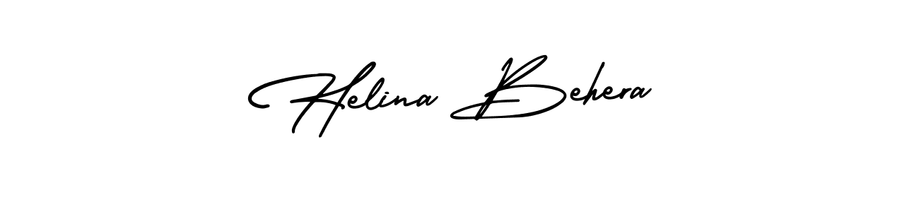 Make a beautiful signature design for name Helina Behera. With this signature (AmerikaSignatureDemo-Regular) style, you can create a handwritten signature for free. Helina Behera signature style 3 images and pictures png