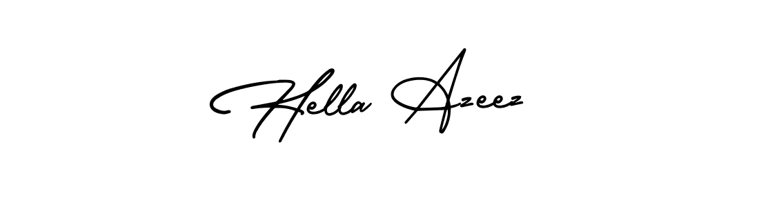 Create a beautiful signature design for name Hella Azeez. With this signature (AmerikaSignatureDemo-Regular) fonts, you can make a handwritten signature for free. Hella Azeez signature style 3 images and pictures png
