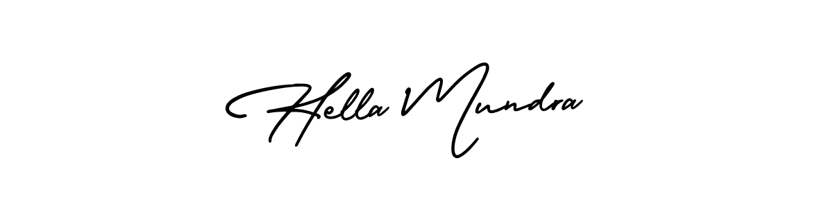Design your own signature with our free online signature maker. With this signature software, you can create a handwritten (AmerikaSignatureDemo-Regular) signature for name Hella Mundra. Hella Mundra signature style 3 images and pictures png