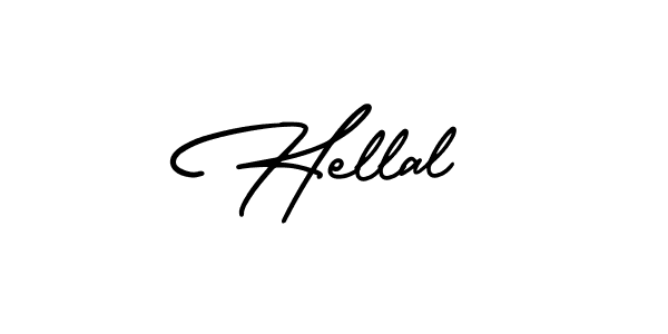 It looks lik you need a new signature style for name Hellal. Design unique handwritten (AmerikaSignatureDemo-Regular) signature with our free signature maker in just a few clicks. Hellal signature style 3 images and pictures png