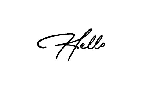 You should practise on your own different ways (AmerikaSignatureDemo-Regular) to write your name (Hello) in signature. don't let someone else do it for you. Hello signature style 3 images and pictures png