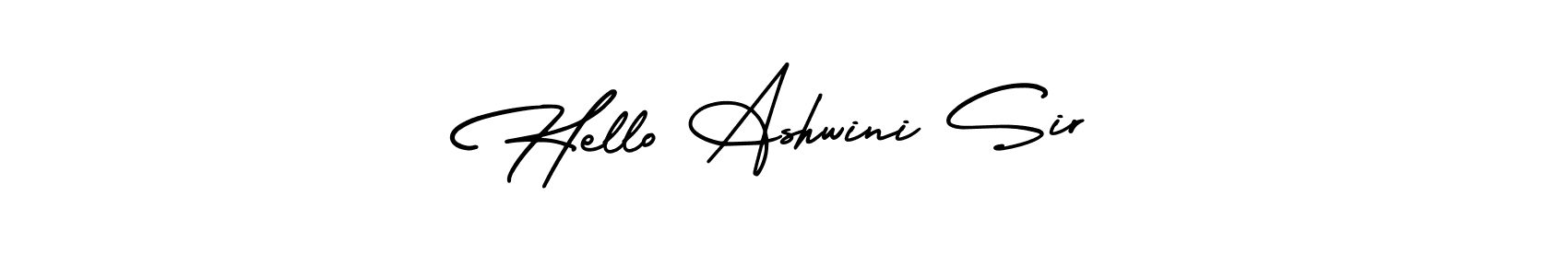 How to make Hello Ashwini Sir signature? AmerikaSignatureDemo-Regular is a professional autograph style. Create handwritten signature for Hello Ashwini Sir name. Hello Ashwini Sir signature style 3 images and pictures png