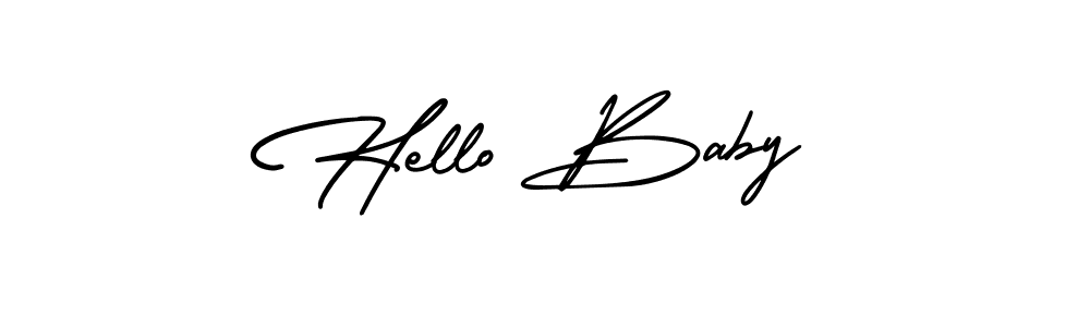 if you are searching for the best signature style for your name Hello Baby. so please give up your signature search. here we have designed multiple signature styles  using AmerikaSignatureDemo-Regular. Hello Baby signature style 3 images and pictures png