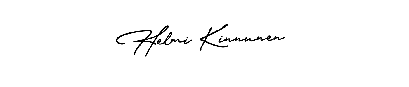 The best way (AmerikaSignatureDemo-Regular) to make a short signature is to pick only two or three words in your name. The name Helmi Kinnunen include a total of six letters. For converting this name. Helmi Kinnunen signature style 3 images and pictures png