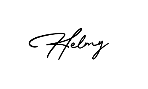 How to make Helmy name signature. Use AmerikaSignatureDemo-Regular style for creating short signs online. This is the latest handwritten sign. Helmy signature style 3 images and pictures png
