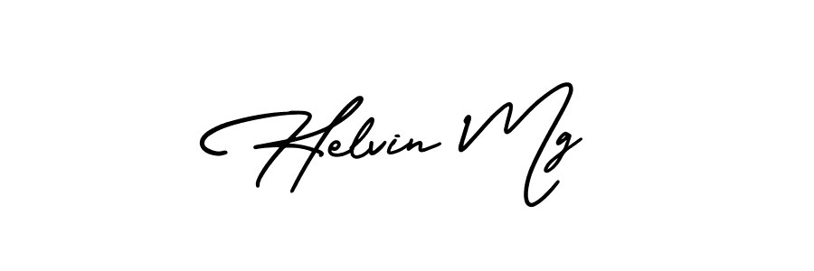 Design your own signature with our free online signature maker. With this signature software, you can create a handwritten (AmerikaSignatureDemo-Regular) signature for name Helvin Mg. Helvin Mg signature style 3 images and pictures png