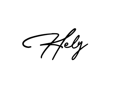 You should practise on your own different ways (AmerikaSignatureDemo-Regular) to write your name (Hely) in signature. don't let someone else do it for you. Hely signature style 3 images and pictures png